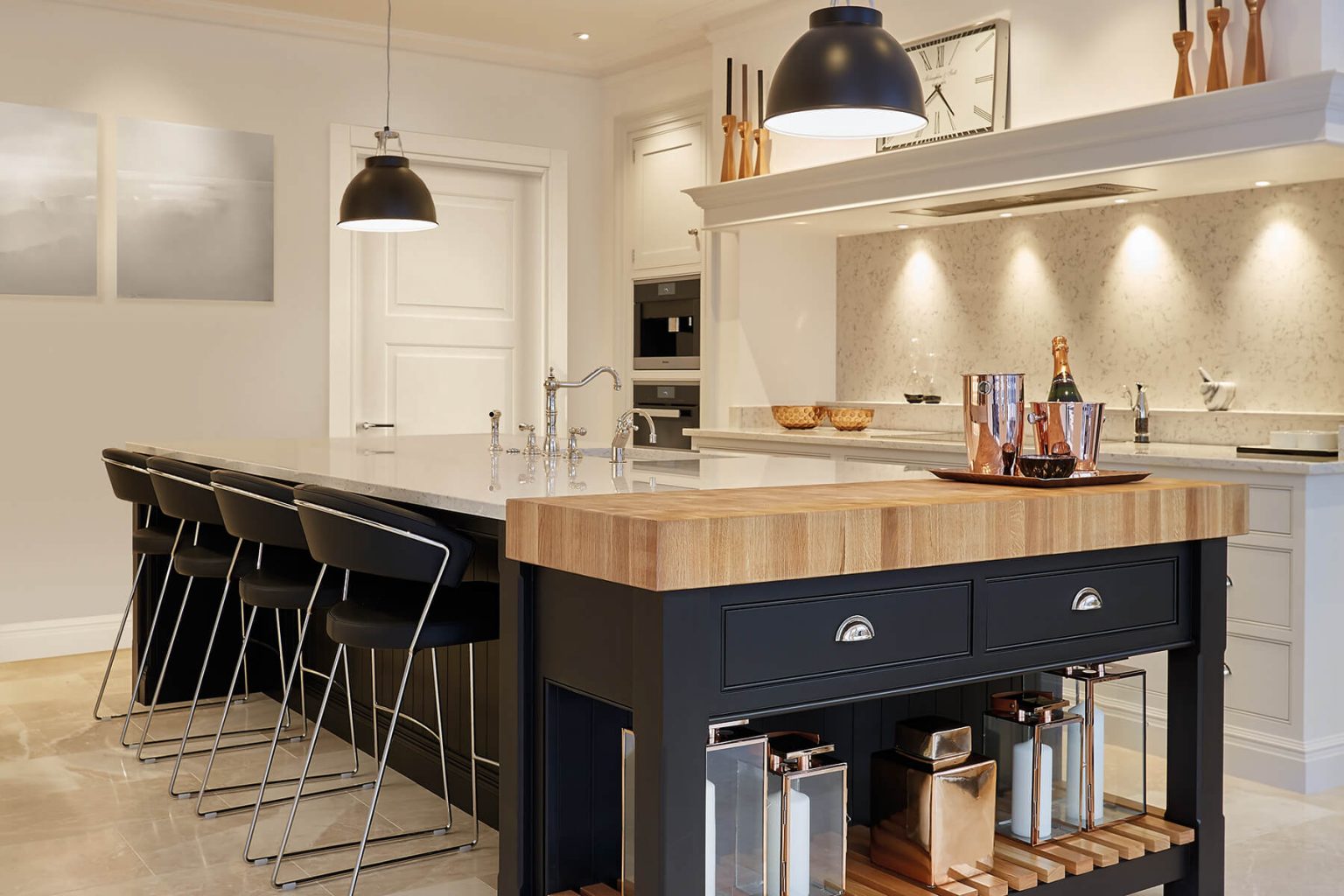 Black and Grey Kitchen | Black Painted Kitchen | Tom Howley
