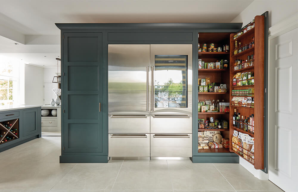 Tom Howley cabinetry surrounding Sub-Zero appliances. 