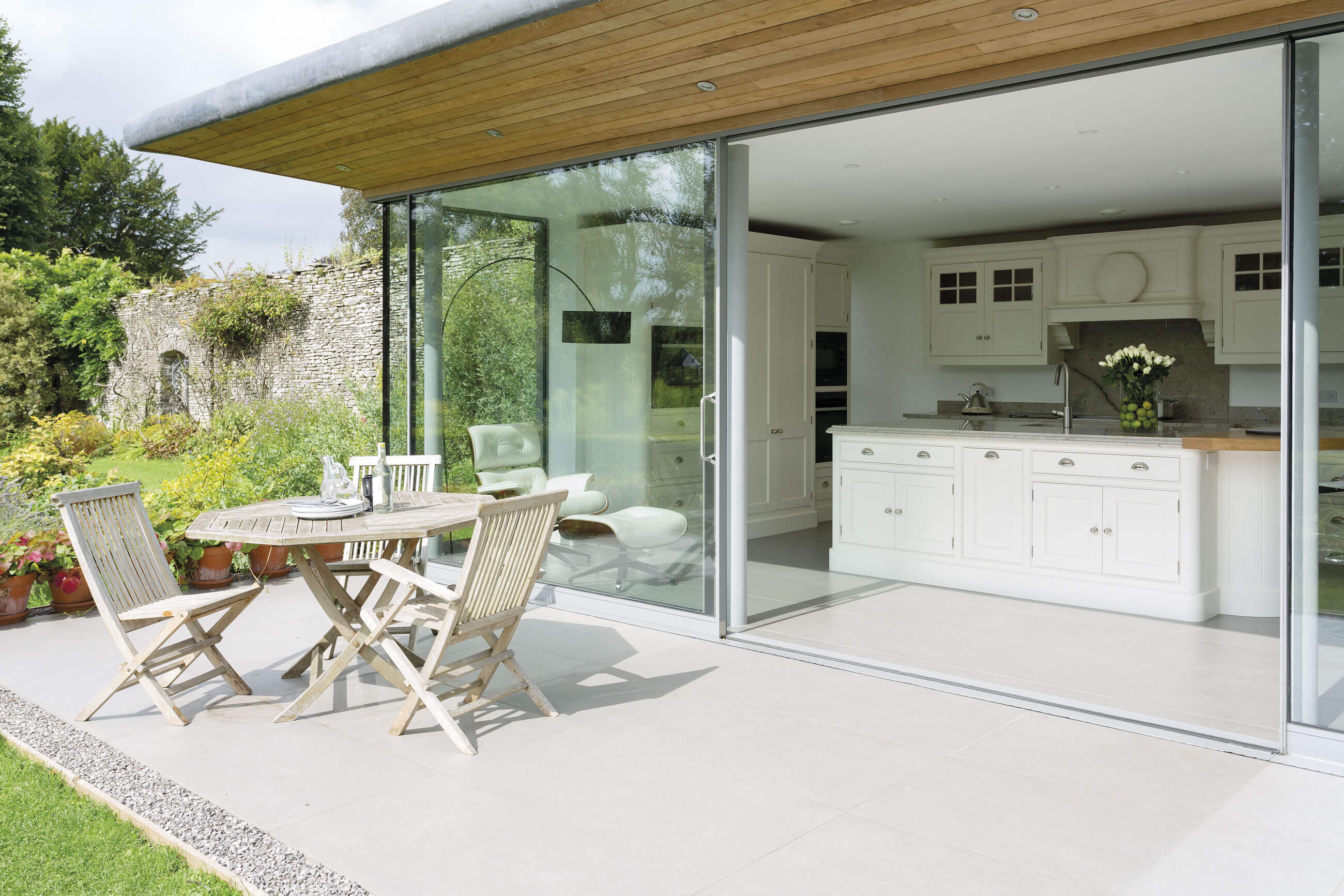 Our indoor outdoor kitchen as seen in Country Life magazine Tom Howley