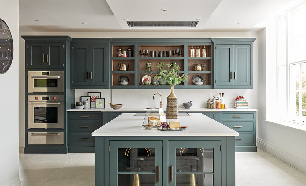 Green kitchen island ideas.