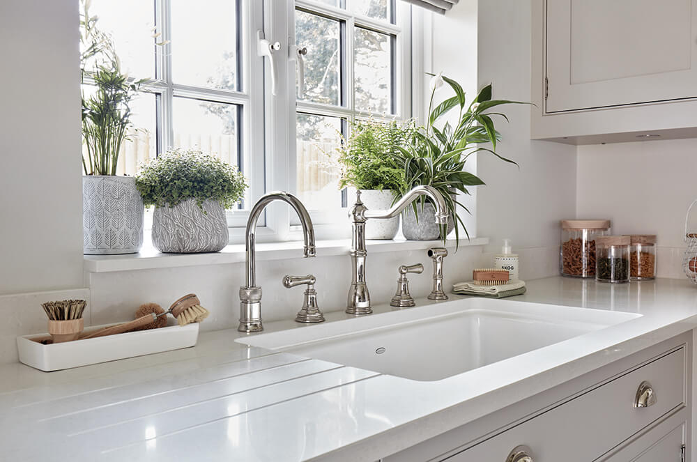 Timeless Tom Howley kitchen sink area. 