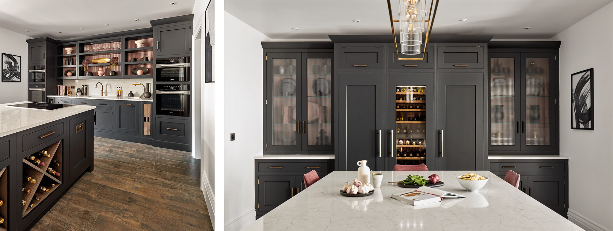 Pink and Black Kitchen Designed for Culinary Creation