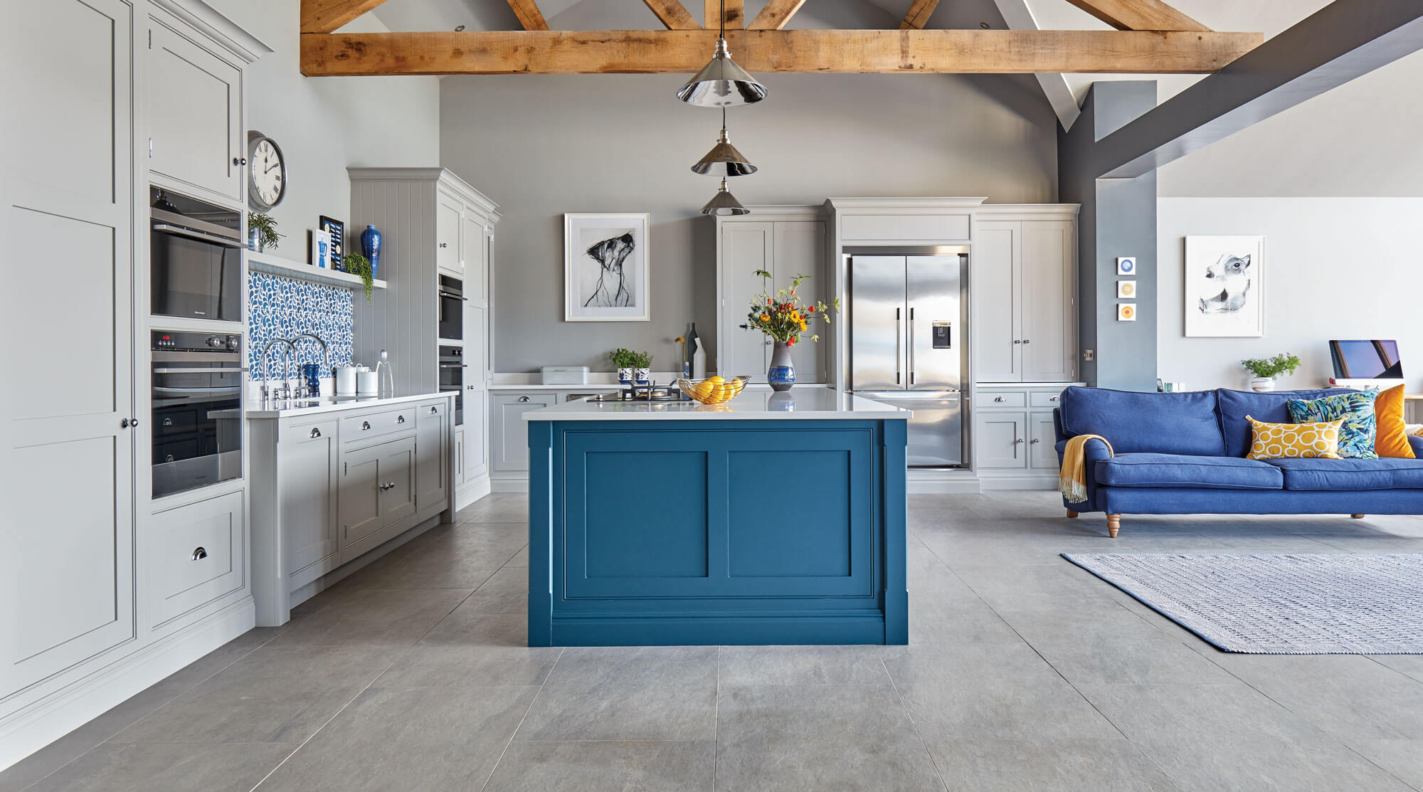 Blue Fitted Kitchen Luxury Fitted Kitchens Tom Howley