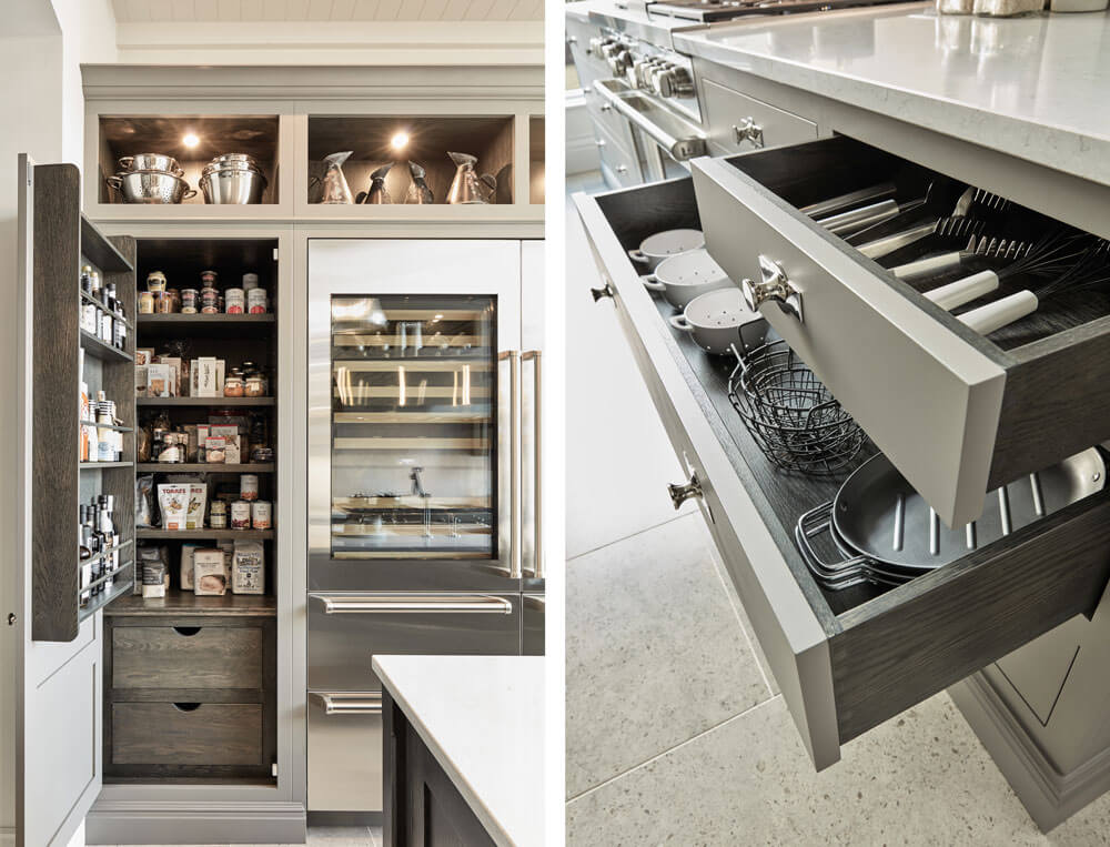 bespoke kitchen butler drawers