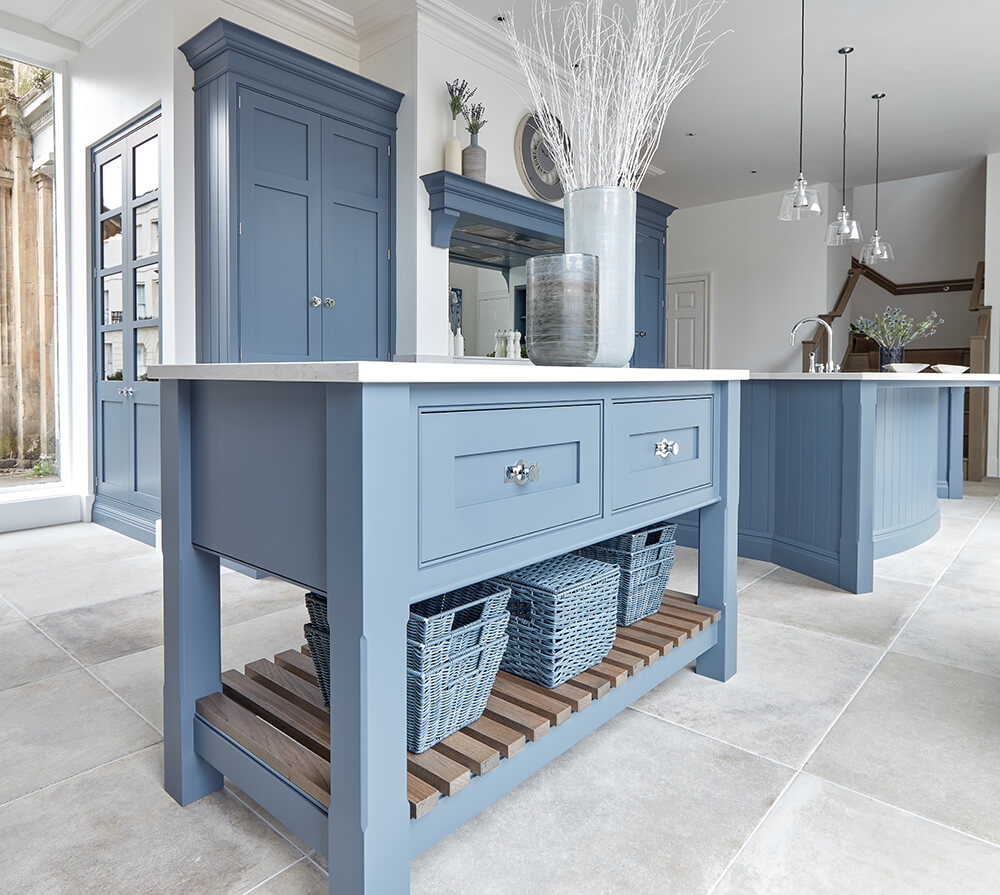 Blue Kitchen Island