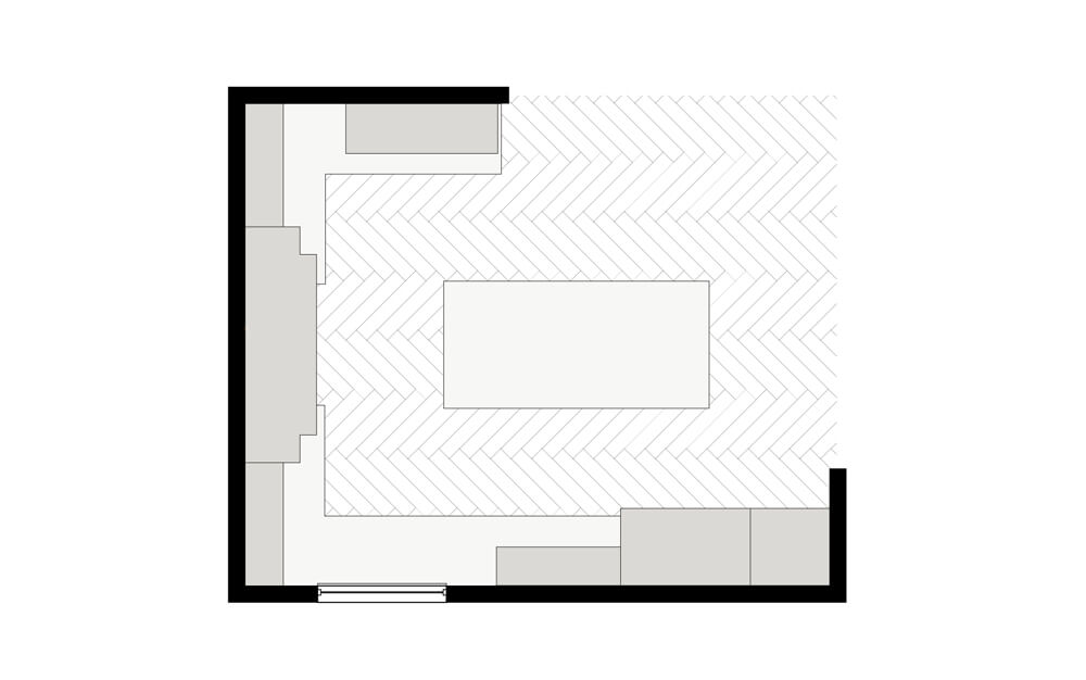 Family kitchen layout. 