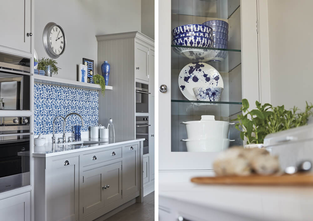 Blue Fitted Contemporary Kitchen