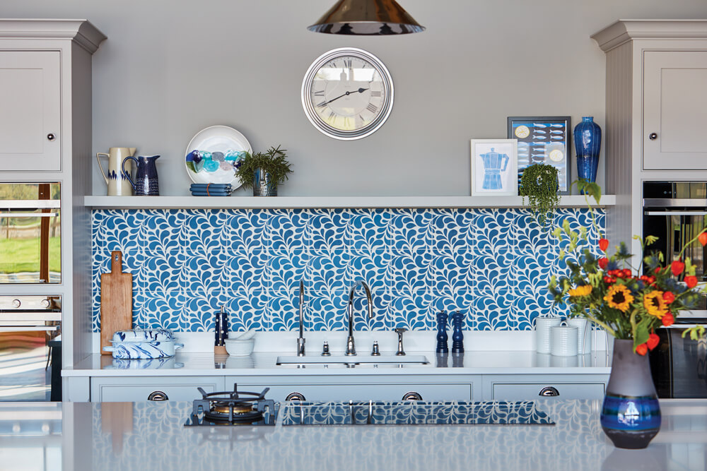 Blue Fitted Contemporary Kitchen Design