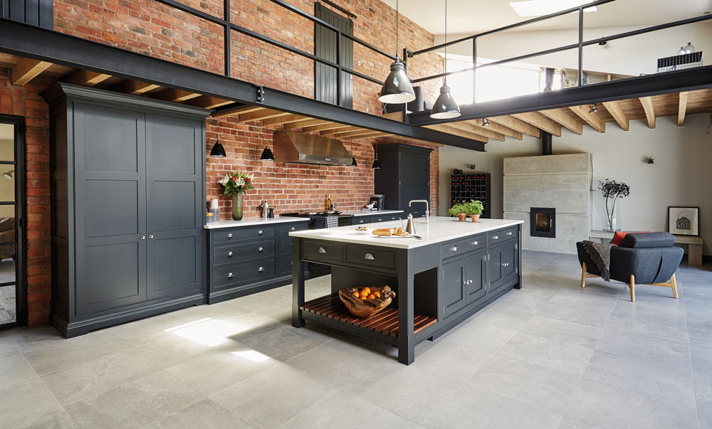 industrial style shaker kitchen