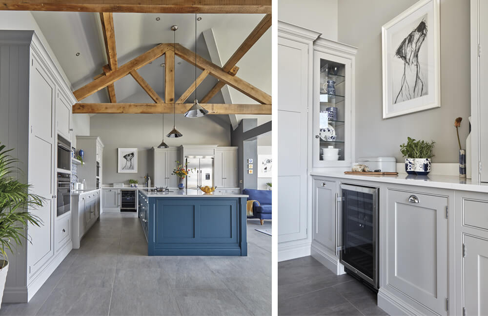 Blue Fitted Contemporary Kitchen