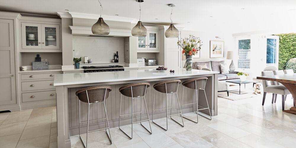 Open Plan Grey Kitchen