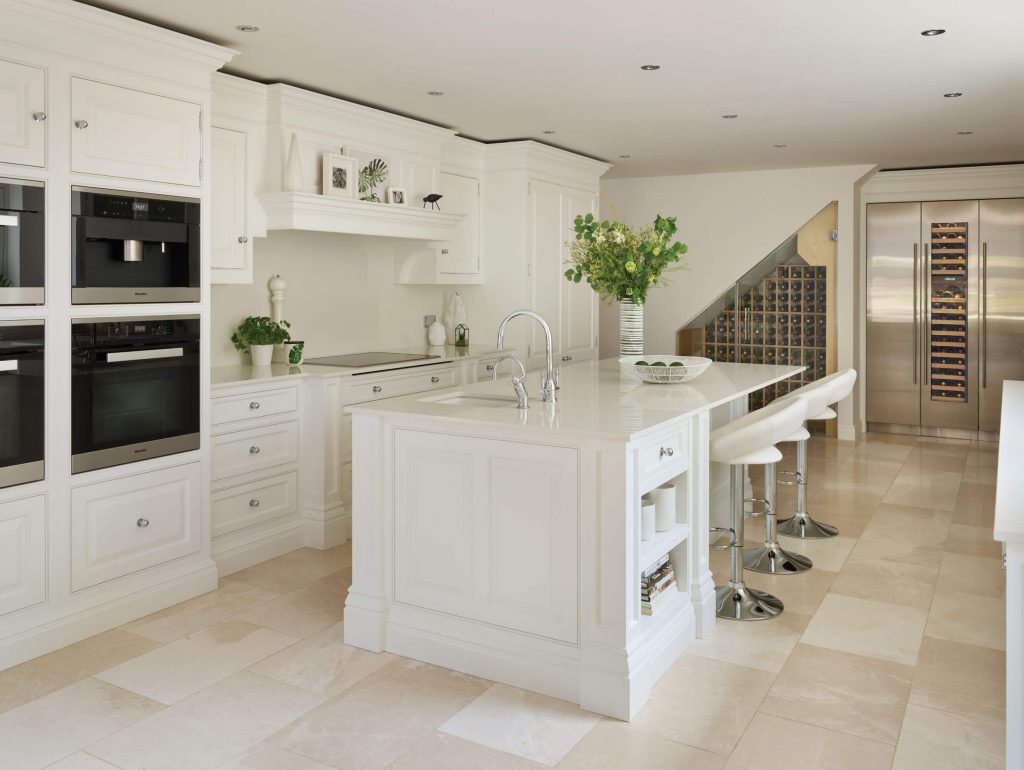 Bespoke classic white Tom Howley kitchen.