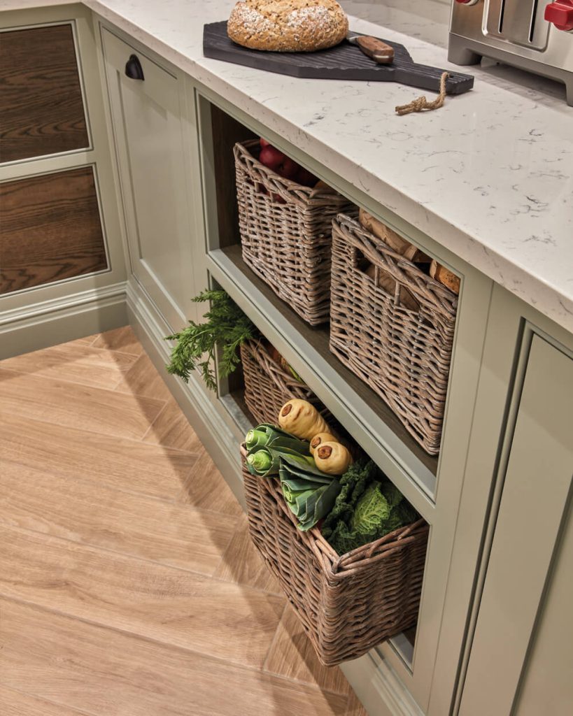 Bespoke pantry food storage. 