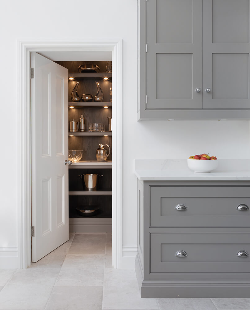 Tom Howley Hartford kitchen with walk-in pantry.