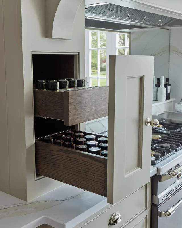 Minimalism isn't about emptiness, it's about careful curation. We champion clever storage solutions, such as bespoke knife inserts, deep drawers with dividers, and built-in spice racks, that keep everything tidy and accessible. When your kitchen feels calm and organised, cooking becomes a joy rather than a chore.

Ready to transform your space with clever storage? Visit your nearest showroom to discover a wealth of inspiration.

-

#tomhowley #kitchendesign #kitchenstorage #minimalistkitchen #kitchendesignideas #clutterfreekitchen #bespokestorage