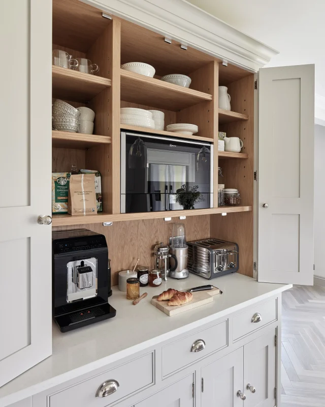 The right pantry makes life in the kitchen easier. Start by being realistic about your space. A walk-in pantry is lovely, but a slim or breakfast pantry can be just as clever, giving you storage without taking over the room.

Think about how you use your kitchen. Do you need space for a coffee station, open shelving for mugs, or drawers for snacks and utensils? Function comes first, so your pantry works with your daily routine, not against it.

And don’t forget the look. A pantry should feel like part of the kitchen. Warm timber adds texture and character, while painted doors in a soft tone, like Tansy, bring everything together.

Finally, plan for the future. Adjustable shelves and modular solutions mean your pantry can evolve as your needs change, staying practical and beautiful for years to come.

Experience our pantry designs firsthand in one of our nationwide showrooms — find your nearest via the bio link.