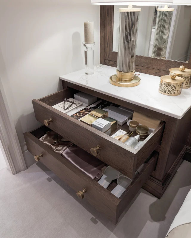 Deep bedside drawers are one of those subtle upgrades that can transform a bedroom. They keep your nightly essentials —books, glasses, and chargers — neatly tucked away, leaving the surface uncluttered and your bedside calm and curated.

As the evenings draw in and the nights grow darker, it’s the perfect moment to turn your bedroom into a cosy retreat. Layered lighting, soft textures, and clever storage work together to create a space that’s both practical and inviting.

How are you making your bedroom feel extra cosy this autumn?