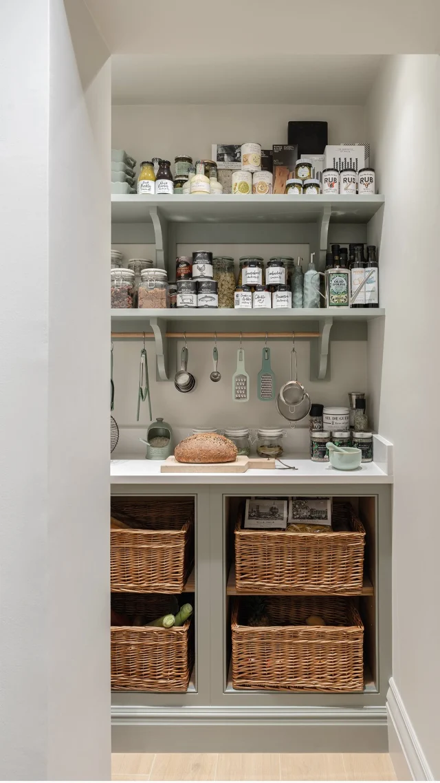 The walk-in pantry is having a major renaissance right now, and it’s easy to see why. We’re all craving kitchens that feel calmer and more ordered, without sacrificing that gorgeous design edge.

In this Hartford project, we used our muted Moonstone cabinetry paired with crisp white quartz and warm oak to create a space that feels like a deep breath. No more sprawling clutter in the main kitchen—just beautifully resolved, serene storage right around the corner.

Notice how we kept the sightlines clear? Skipping heavy wall cabinets in a narrow space makes it feel incredibly expansive, rather than cramped.

Want to see how we planned this layout? Tap the link in our bio to read our blog.

-

#tomhowley #walkinpantry #pantryorganisation #kitchendesign #pantrystyling