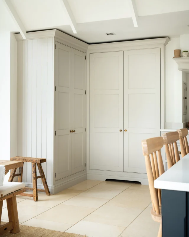 A closer look at the details behind this Hartford project.

Colour — soft, chalky Tansy runs through the main kitchen, while a deep Nightshade island brings a bolder note. It's a confident pairing that reads as character rather than heaviness, and sets the tone for the pantry and boot room too.

Hardware — burnished brass handles and hinges catch the light and soften Tansy, giving the whole scheme a slightly timeworn, well-loved feel.

Function — behind the cabinetry, a Neff fridge/freezer, Rangemaster cooker, Miele microwave, Quooker tap and mQuvée wine cooler quietly handle the day-to-day.

Built for longevity over trend, exactly the brief the homeowner, Nadia, set out with.

Read the full story on our blog — link in bio.

@thecottageonthecanal
@davidgilesphotography

#tomhowley #kitchendesign #kitchensofinstagram #periodhome #homerenovation