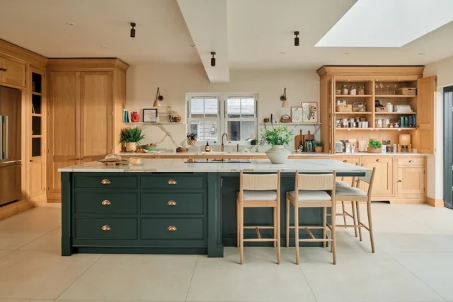 A kitchen shaped around family life.

When Charlotte Stirling-Reed began planning her new kitchen, she worked closely with our Senior Designer, Cris Sega, to create a space that could work as well for family life as for her work as a nutritionist.

Starting with a blank canvas, they focused on an open layout, a generous island, and considered storage, creating a kitchen designed to flex with the rhythm of everyday life.

“The aim was to create a kitchen where they could all relax, switch off, and eat together – a space that works just as well for family life as it does for Charlotte’s work.”
— Cris Sega, Senior Designer at Tom Howley.

Read the full case study to discover more about this stunning design and the thinking behind - link in bio.

Photography: @_richardkiely 
Styling: @herethereandhome
Project: @sr_nutrition

#tomhowley #homerenovation #kitchendesign #kitcheninspiration #familylife