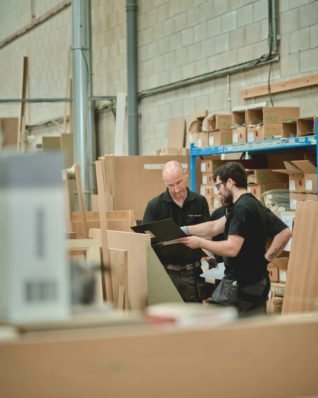 Once your design is agreed, your kitchen begins its journey through our workshop in the Peak District, where dozens of experts bring it to life by hand.

Around 75 kitchens are in production at any one time, each with its own paperwork file, tracked by name and number from start to finish.

Many of our cabinets and islands start life as solid hardwood, cut and shaped for your exact design, not pre-cut pieces. It's how we stay truly bespoke, with fewer delays and no reliance on long supply chains.

We've invested in technology to support our craftspeople, but the cutting, planing, sanding, painting and finishing is still done largely by hand.

From timber to table — read the blog via the link in our bio.

#tomhowley #britishmade #peakdistrict #kitchendesign #bespokedesign #craftsmanship